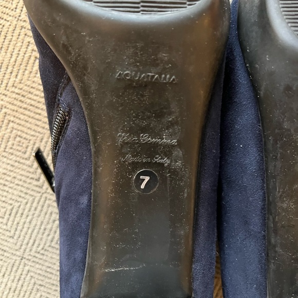 Aquatalia Navy Suede Booties - Picture 9 of 10